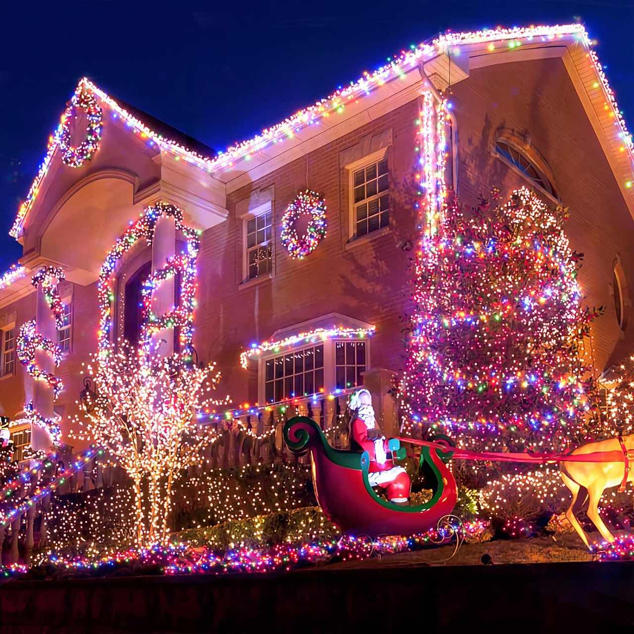 20mLL, multi-coloured festive light chain - Image 5