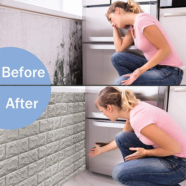 3DBrickWall, three-dimensional wall stickers with brick effect (5 pcs.) - Image 3