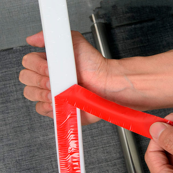 The silicone strip is flexible, so you can fit it in any shape you like - round, oval, square, etc.