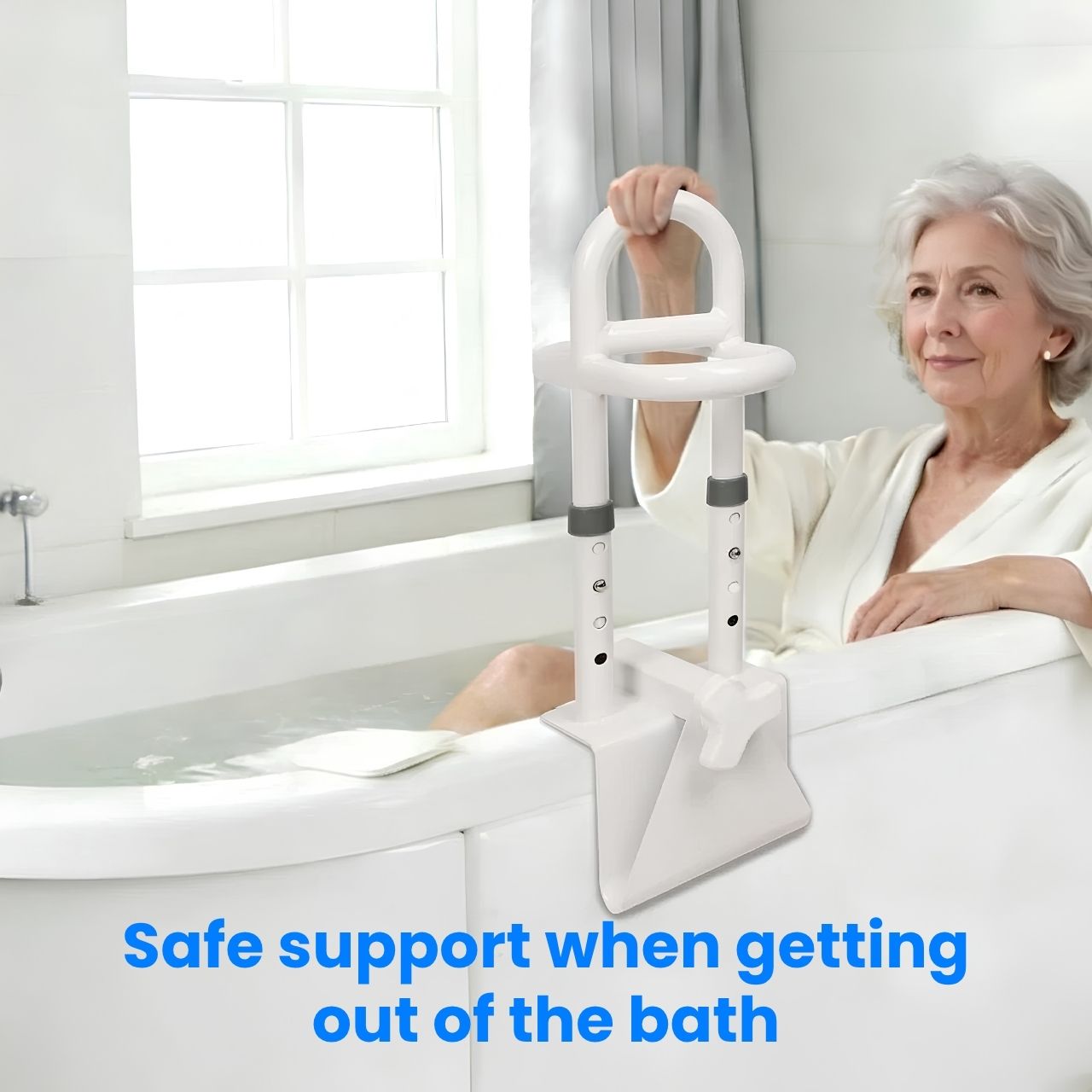 Safe support for getting up from the bathtub