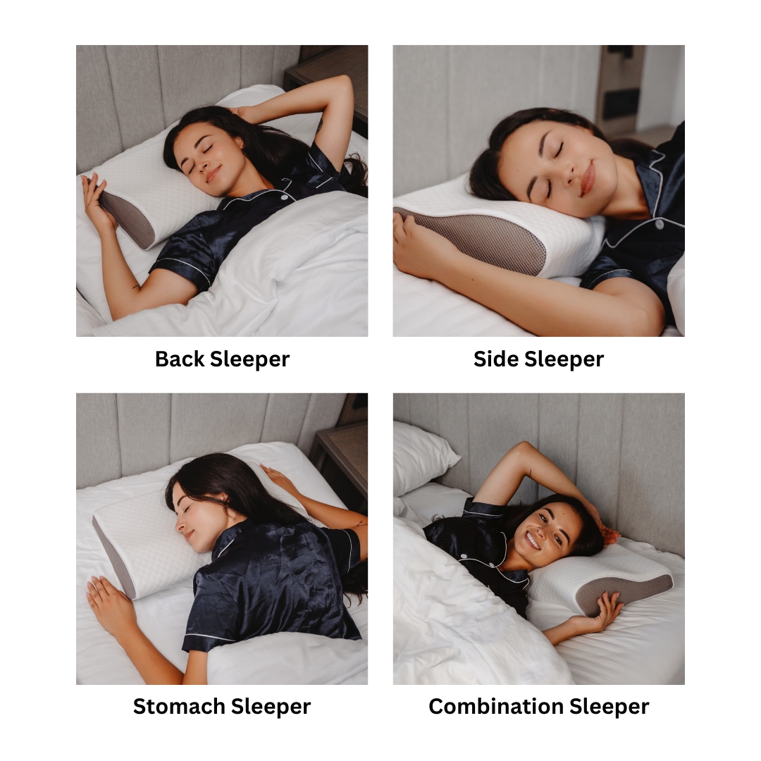 The ergonomic cushion provides perfect support for the neck and spine.