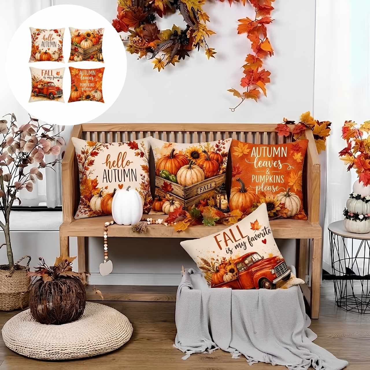 Autumn-themed cushion cover, AutumnPillows - Image 8