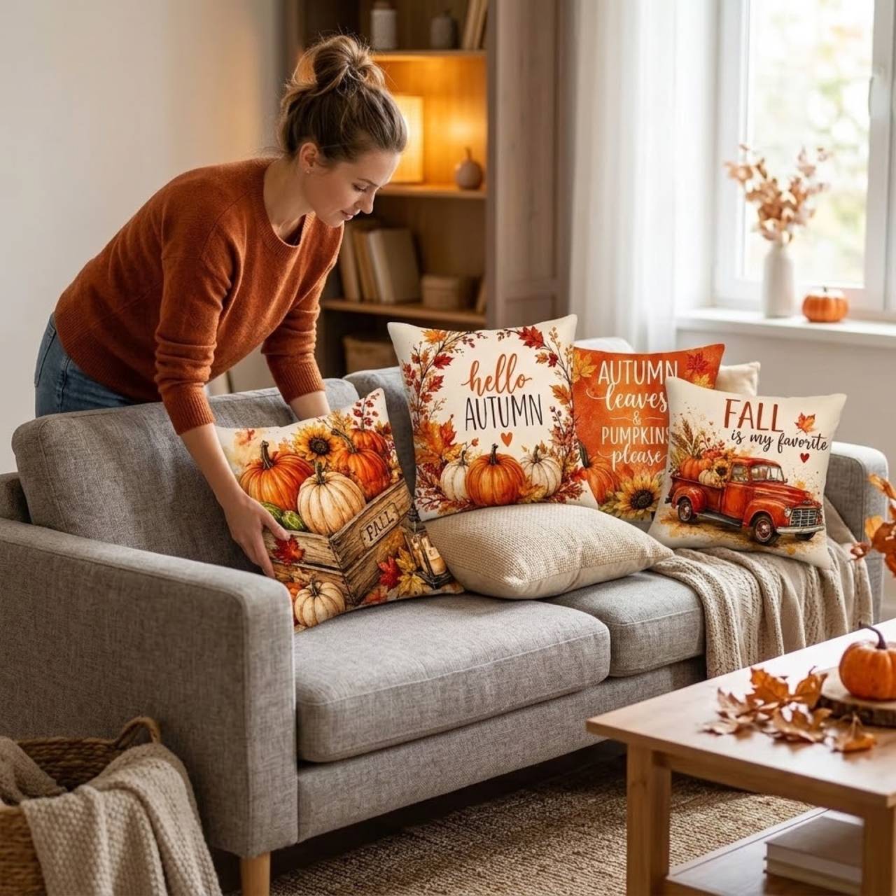 Autumn-themed cushion cover, AutumnPillows - Image 9