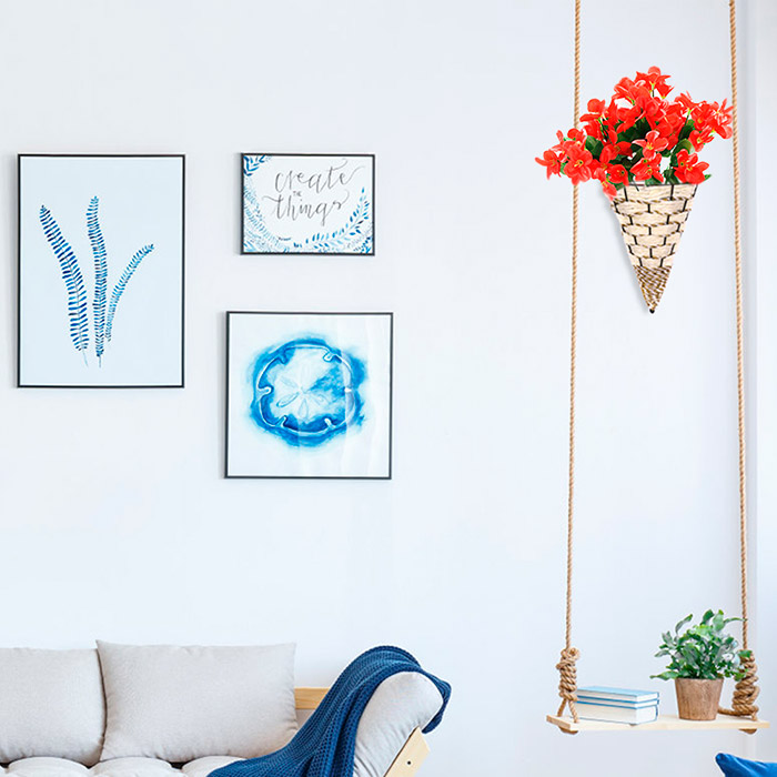 BasketVase, wall flower basket - Image 6