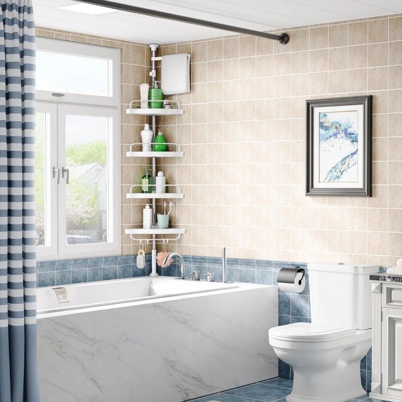 BathRack, corner telescopic shower shelf - Image 9