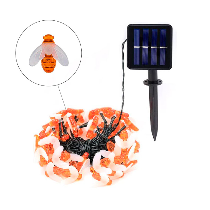 BeeLights, solar lamp with 30 bee-shaped LED lights