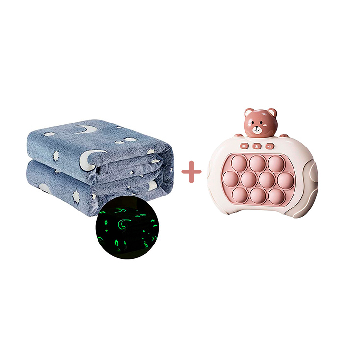 BlanketFastFingers, gift set with glow-in-the-dark blanket and interactive toy GRATIS