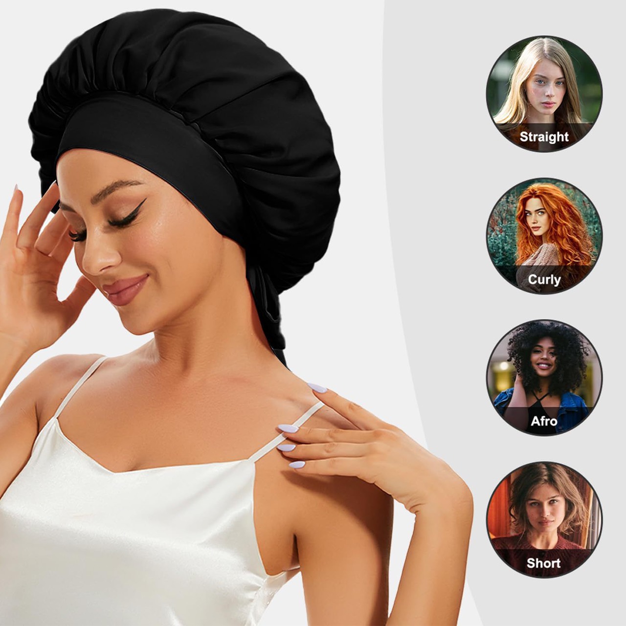 Bonnet, satin hair sleeping cap - Image 7