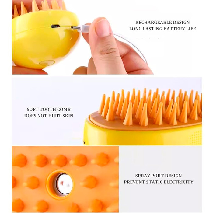 The special bristles gently remove hair debris and ensure a pleasant combing experience!
