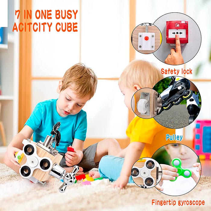 The toy encourages the development of fine motor skills, logical thinking and problem solving!