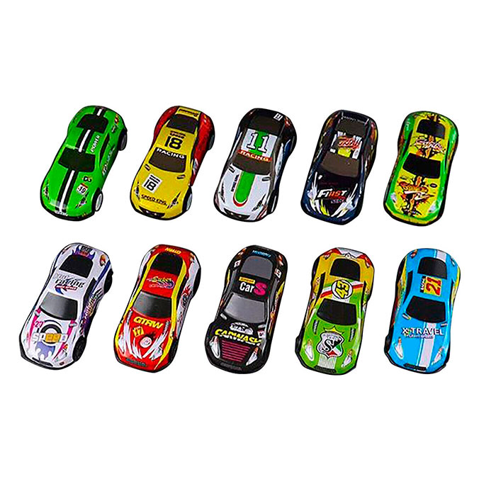 CatapultCars, children's set of 10 cars