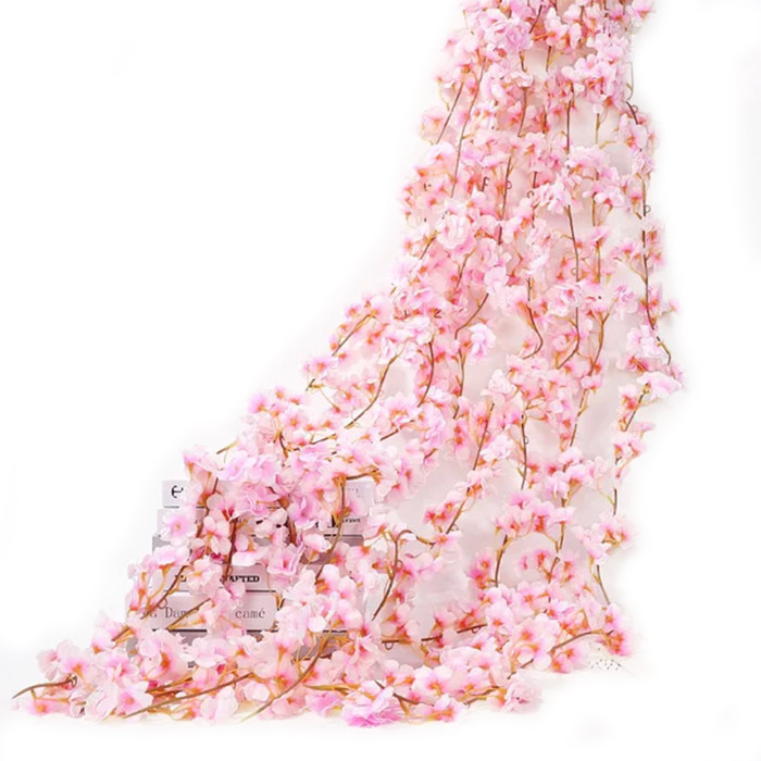 Cherry, artificial flowers with the look of natural cherry blossoms (1.8 m)