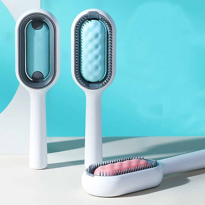 The rear of the brush is designed to remove hair from furniture and fabrics.