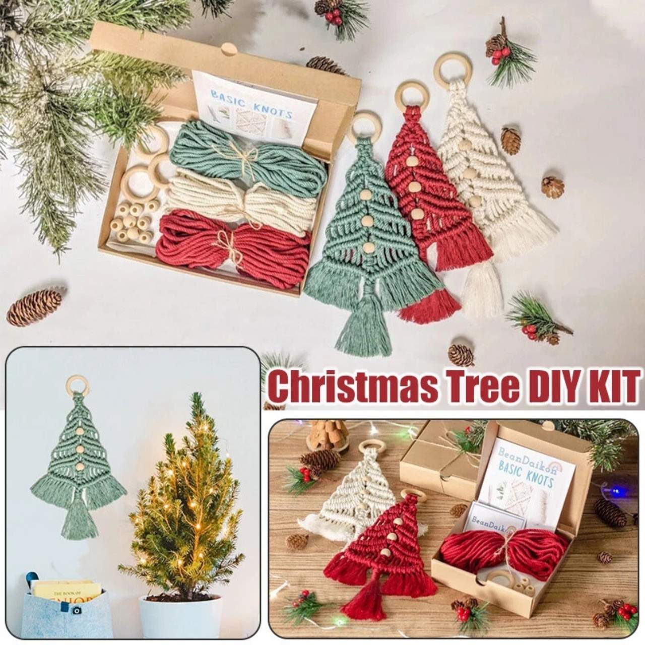 CraftKit, Christmas macrame ornament kit - Image 2