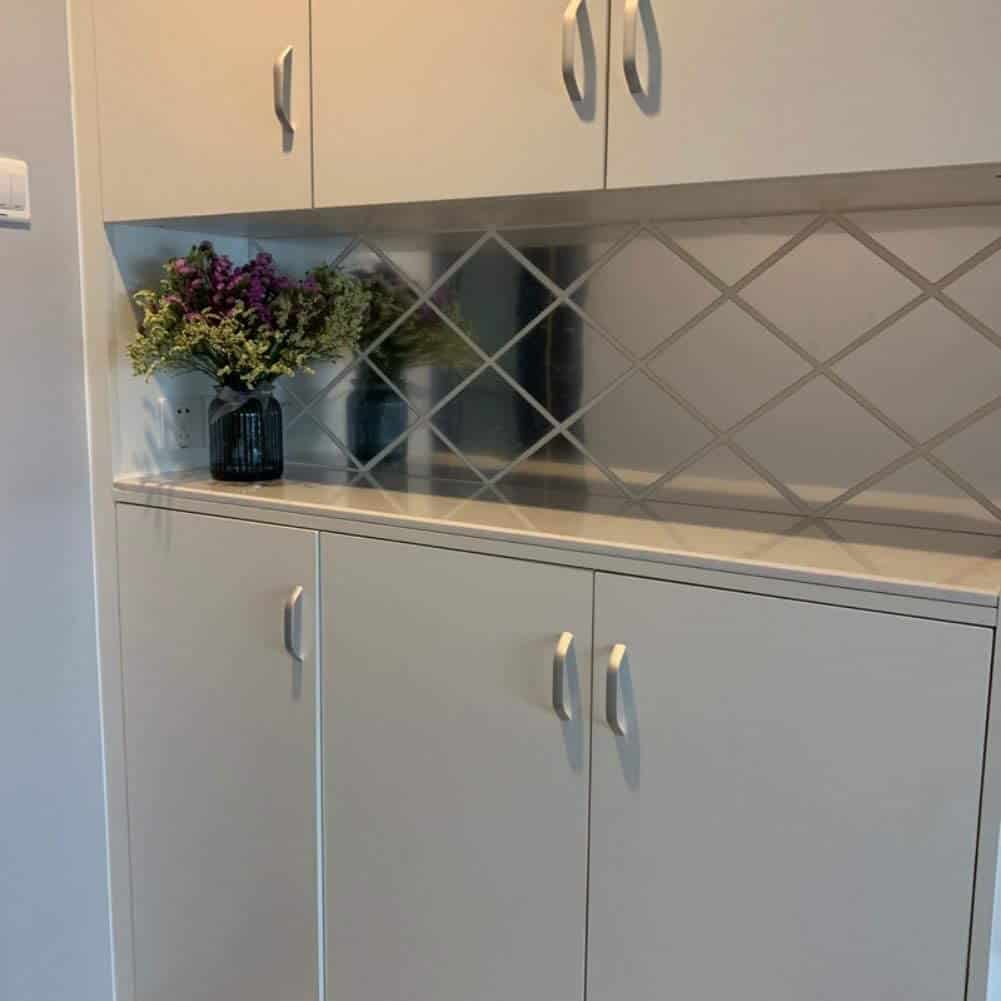 DiamondMirror, mirror stickers in the shape of a diamond to brighten and brighten any room (32 pcs.)