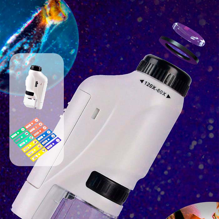 The Children's Microscope has an LED light for even better visibility of magnified objects, and you get 12 observation plates in the set!