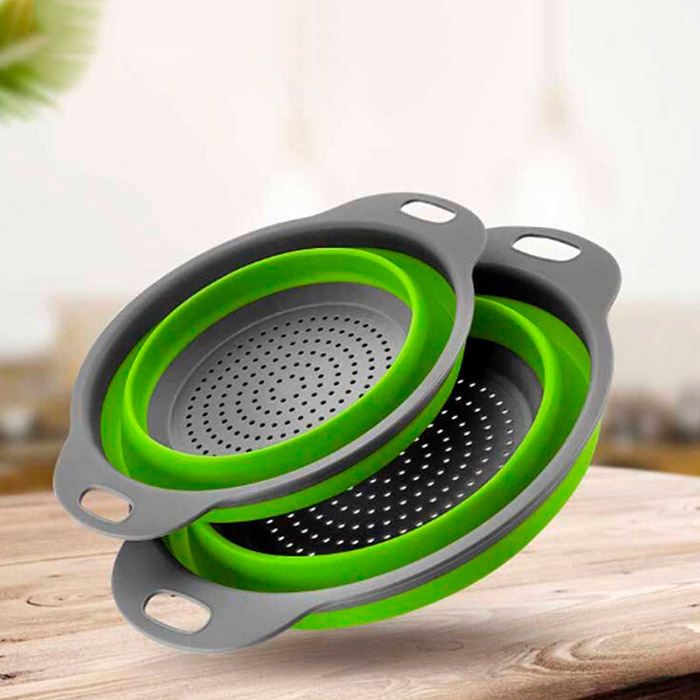 The silicone dish in the shape of a colander is the perfect choice for easy washing of fruit, vegetables and other foods!
