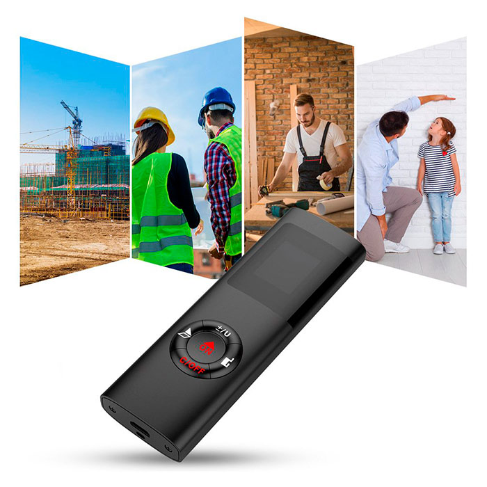 The laser measure is small and handy, so you can put it in your pocket or any work case or bag.
