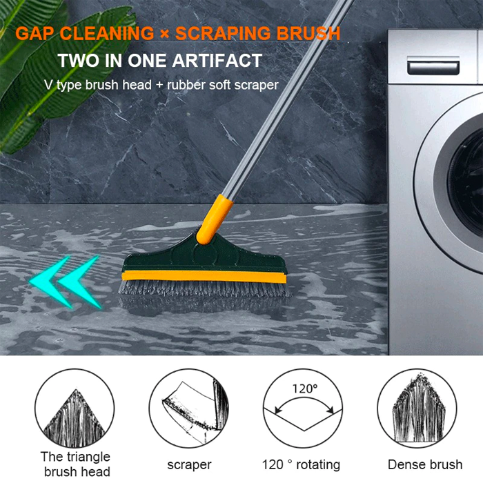 DoubleMop, the dense-bristled brush that removes the toughest dirt