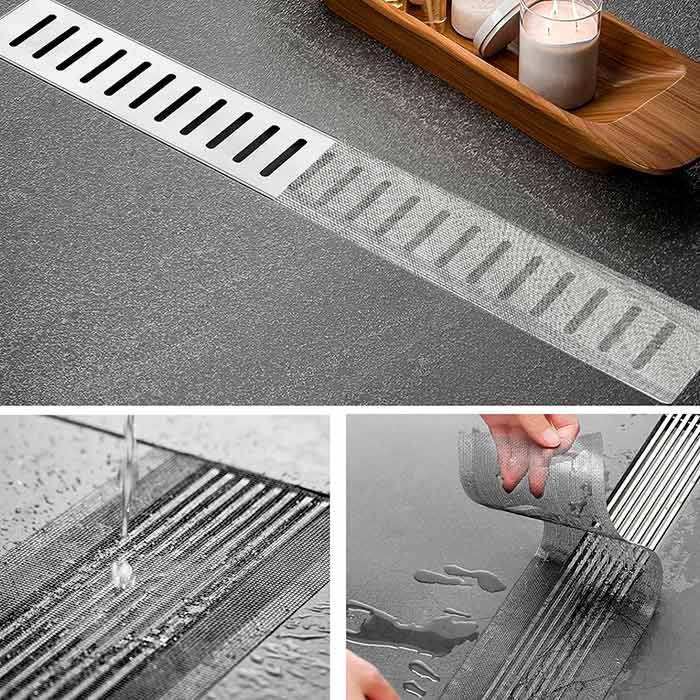 An extremely efficient and high quality mesh filter that prevents clogging of the drain pipes.