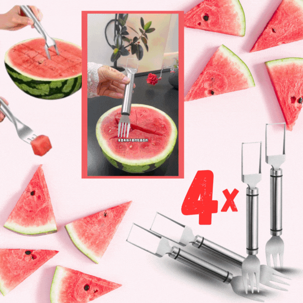 Watermelon Cutting Fork, FruitFork - Image 1