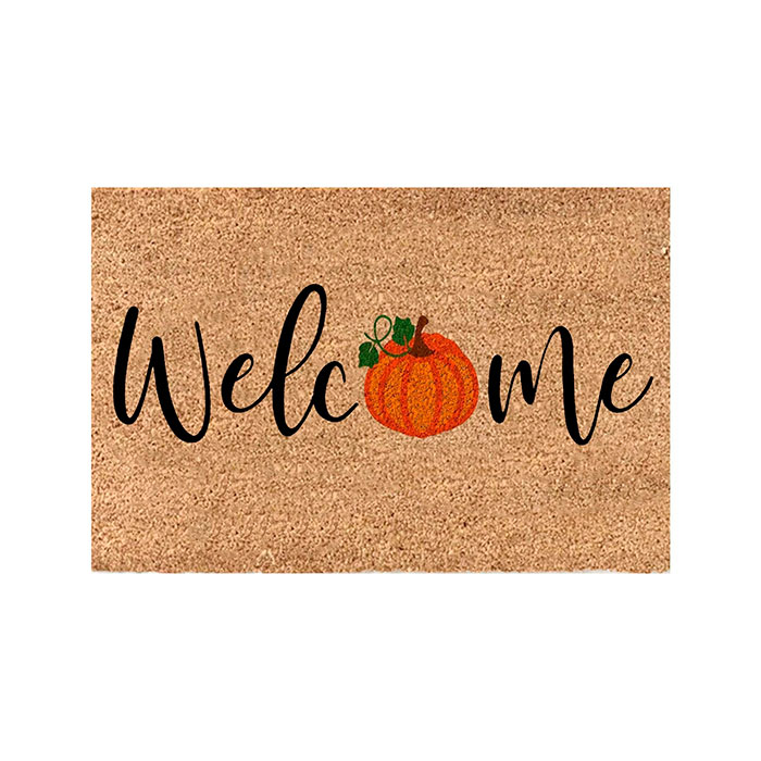 FallMat, carpet with a welcome sign and pumpkin