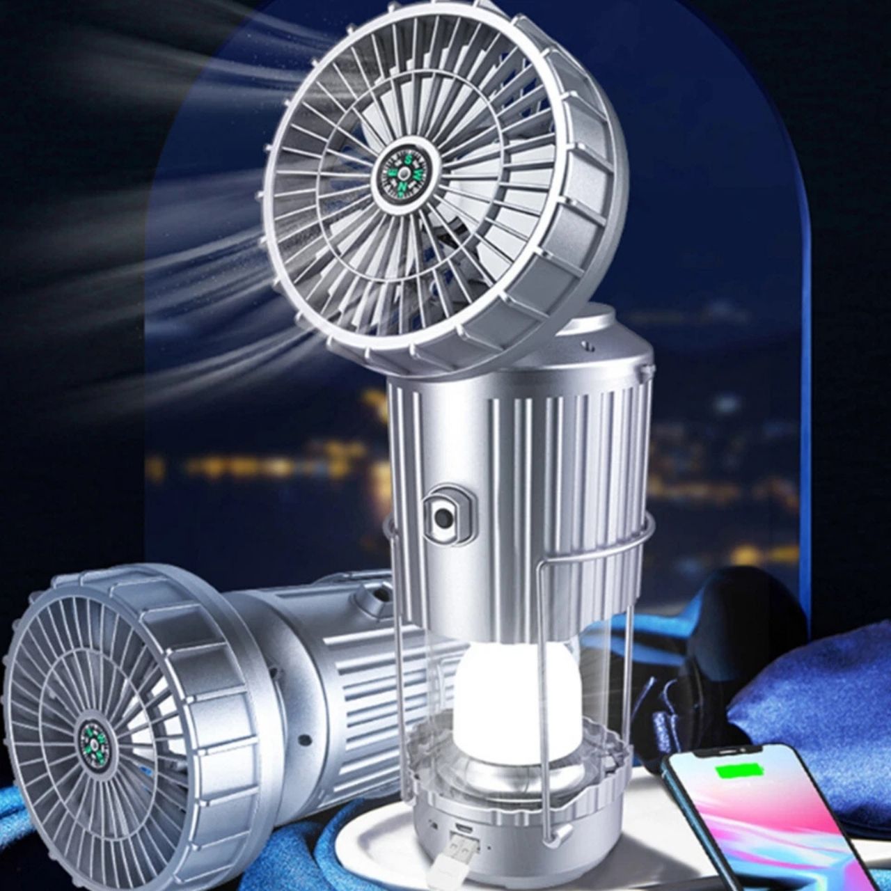 Thanks to the dual charging system, you can charge it anywhere - with an electric cable or directly from the sun. This saves you energy and money and prepares you for any power cuts.