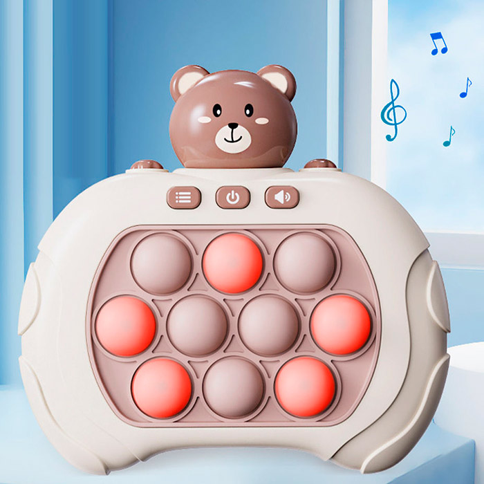 The FastFingers interactive toy has multiple play modes where the child develops quick reactions, memory, speed and competition between 2 players!