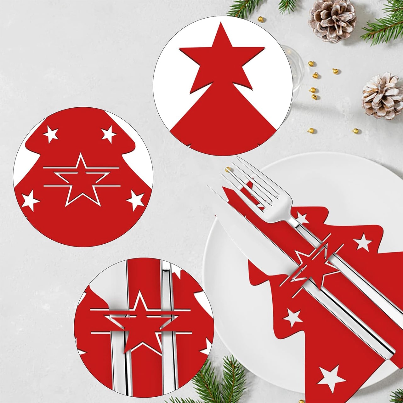 Festives, 12-piece Christmas cutlery set - Image 1