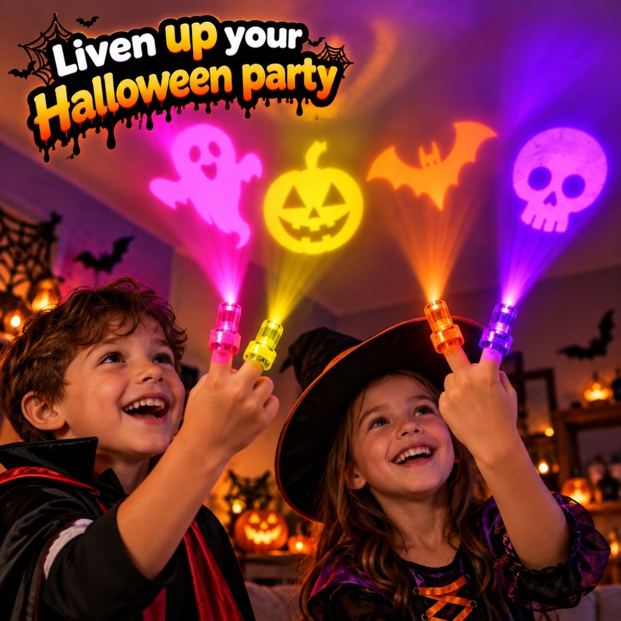 LED Finger Projectors - Halloween, FingerLights - Image 4