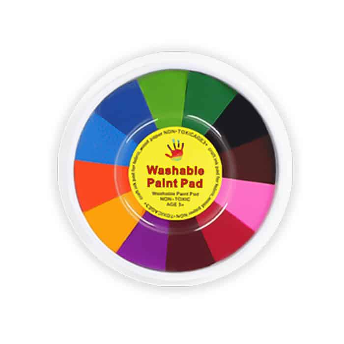 FingerPaintingSet, set of 12 hand paints + colouring book