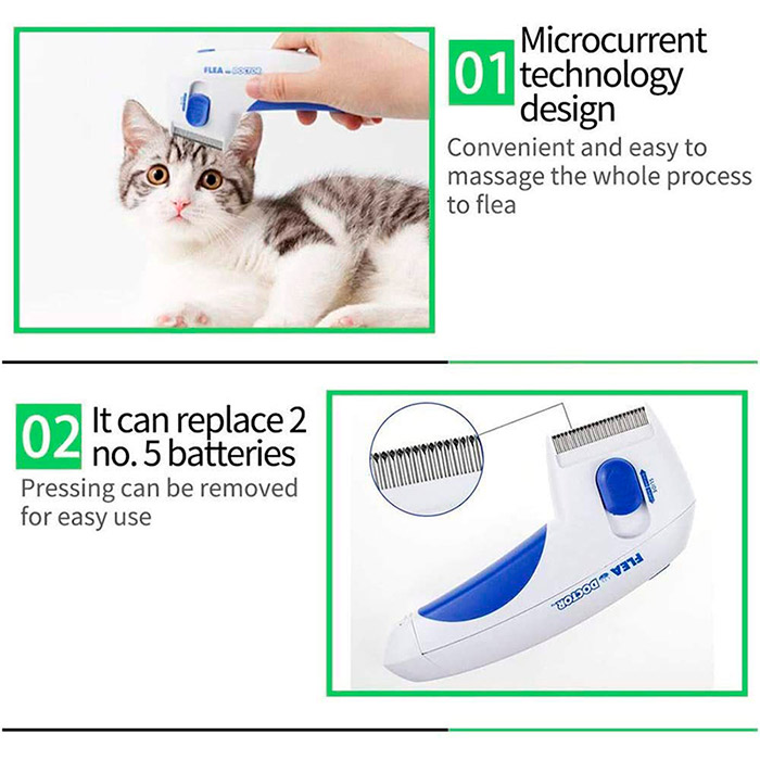 FleaComb, electric flea comb for flea removal and detangling - Image 5
