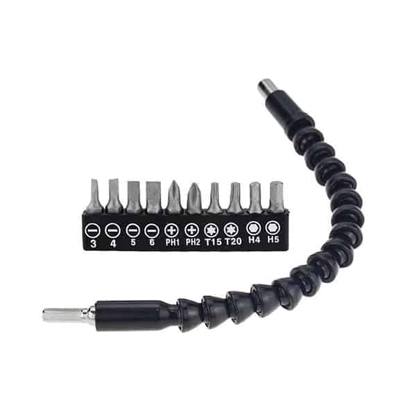 FlexyStar, flexible screwdriver bit for manual and electric screwdrivers + various adapters