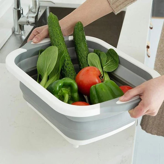 FoldableStrainer, multifunctional strainer, storage container and cutting board in one - Image 2