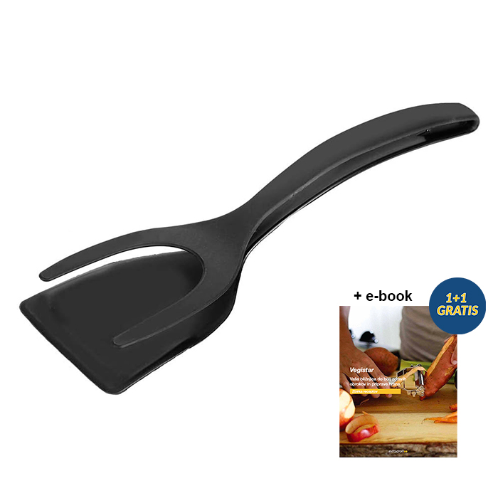 FoodClip Kitchen Spatula and tongs in one + FREE recipe e-book