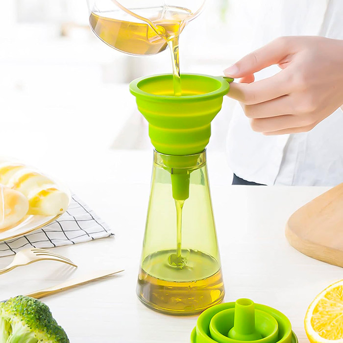 Funnel, a collapsible silicone funnel for dispensing liquids and other foods - Image 8