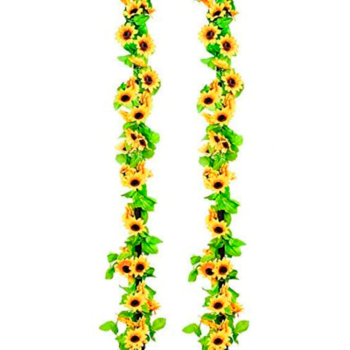 GarlandSunflower, artificial sunflower garland with natural look (2 pieces) - Image 1