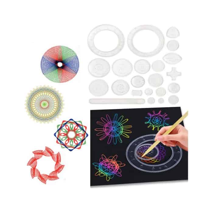 GeoArtKit, 27-piece geometric spirograph drawing set