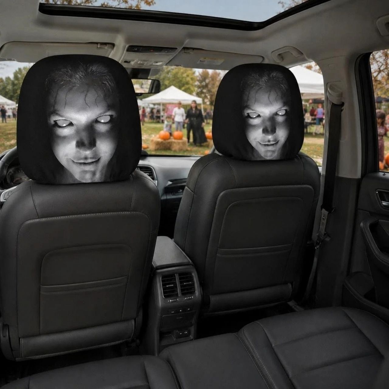Scary Car Headrest Cover (1+1 FREE), GhostFace - Image 10