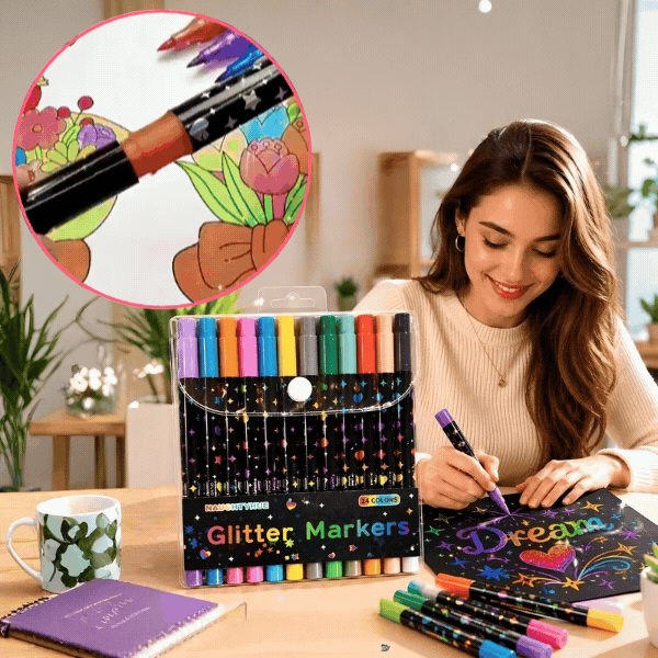 Glitter Markers, GlitterMarkers - Image 1