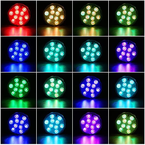 GlowWaterLights, 4 waterproof LED lights with remote control - Image 3