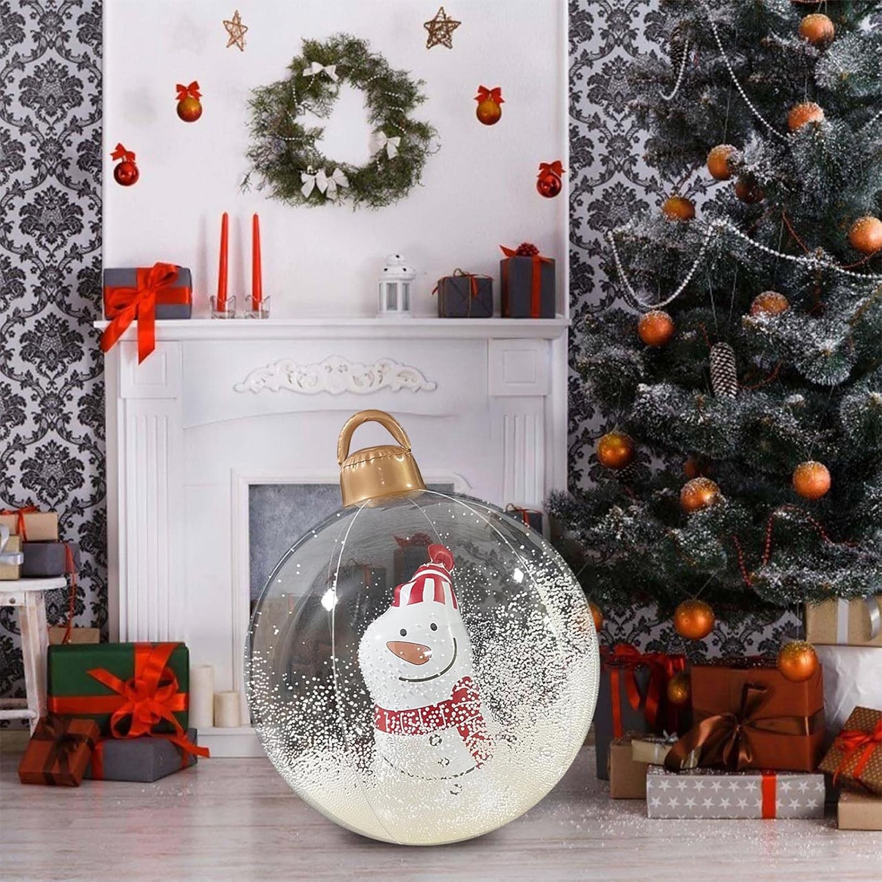 GlowySnowy, Christmas ball with snowman motif and light - Image 4