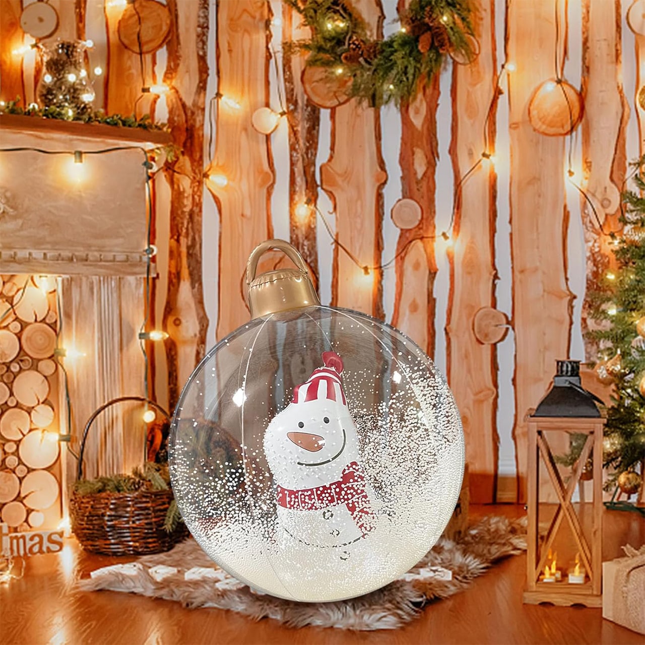 GlowySnowy, Christmas ball with snowman motif and light - Image 6