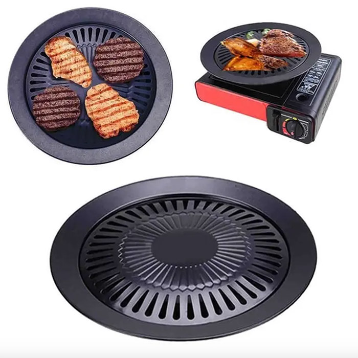 GrillPan, a grill plate that can be used outside or inside