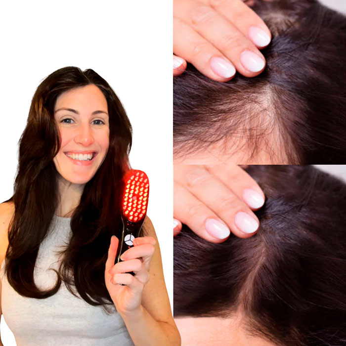 A function (blue light) that helps prevent dandruff and bacteria from developing!