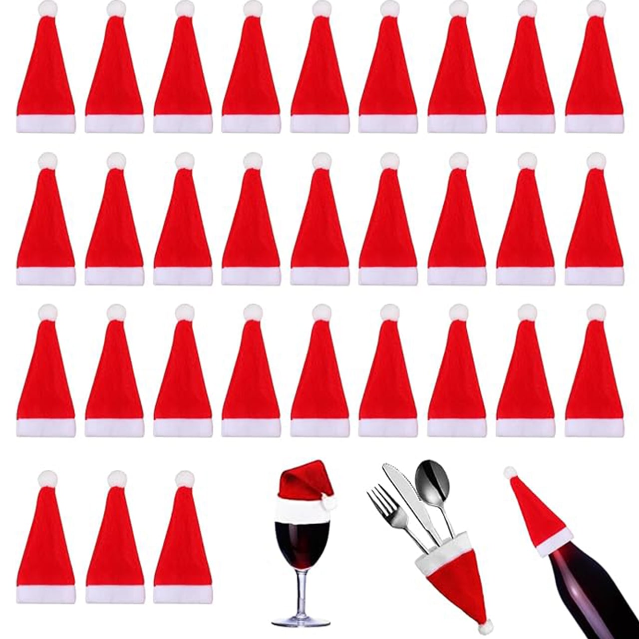 HatBundle, Santa hat place mat (20 pieces) and festive chair cover (4 pieces) - Image 6