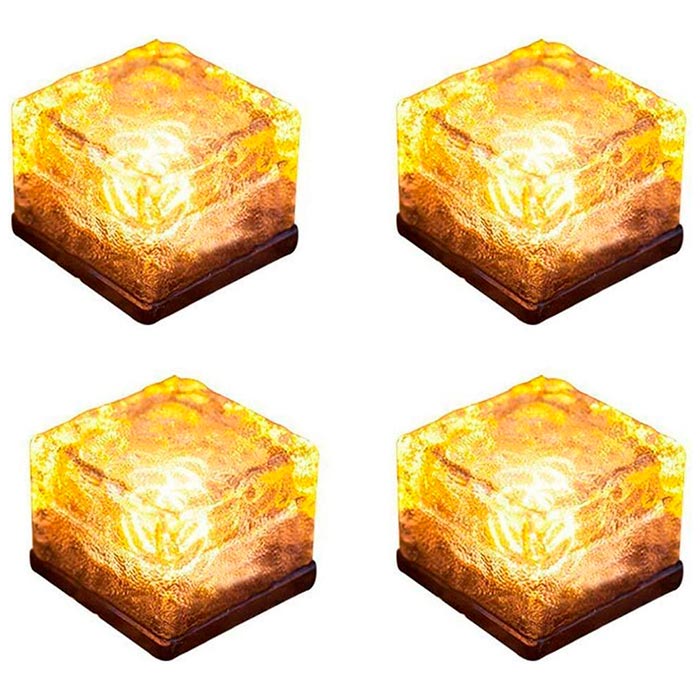 IceCubeLights, solar garden lights in cube shape (2 pcs)