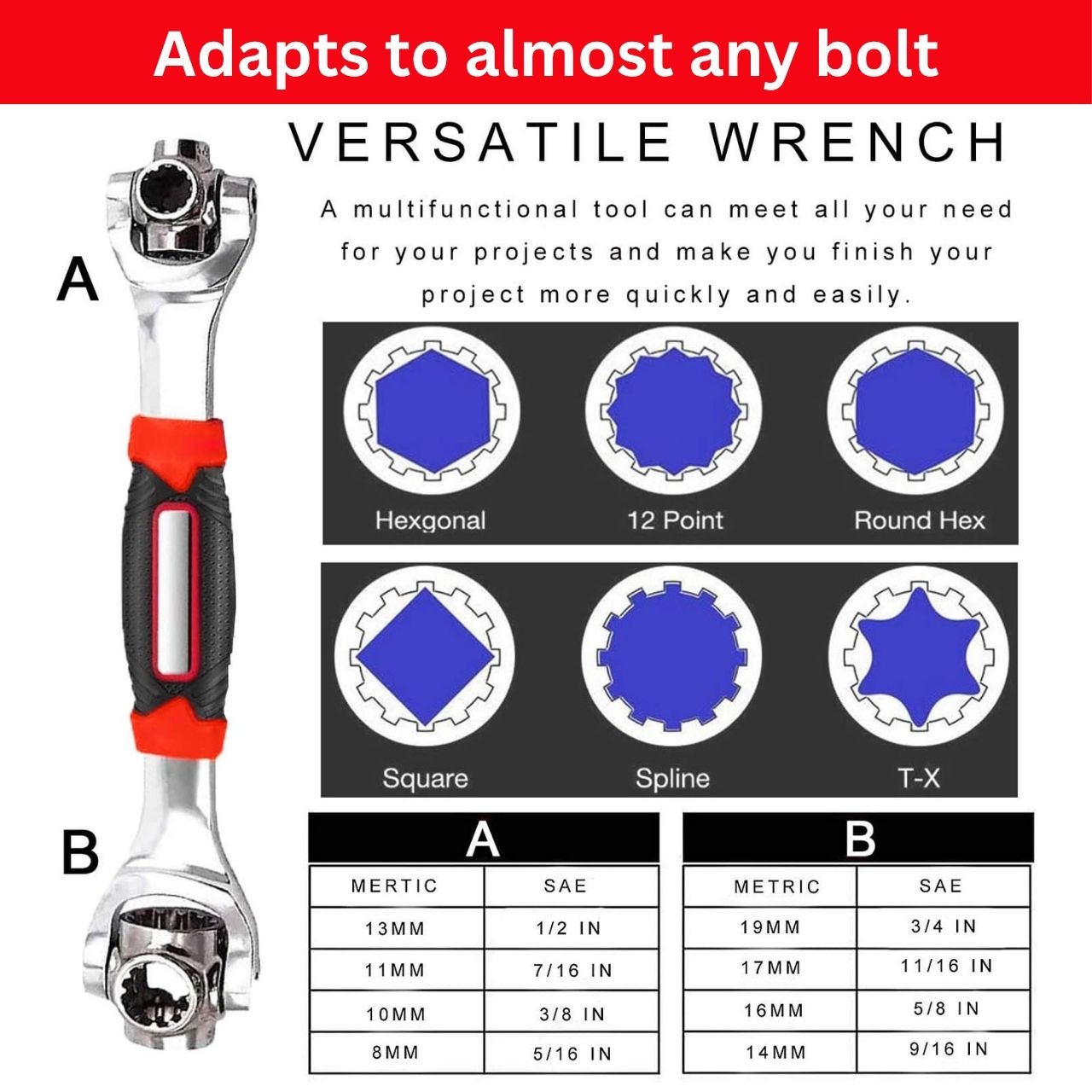 Universal 48-in-1 socket wrench, KingPro - Image 5