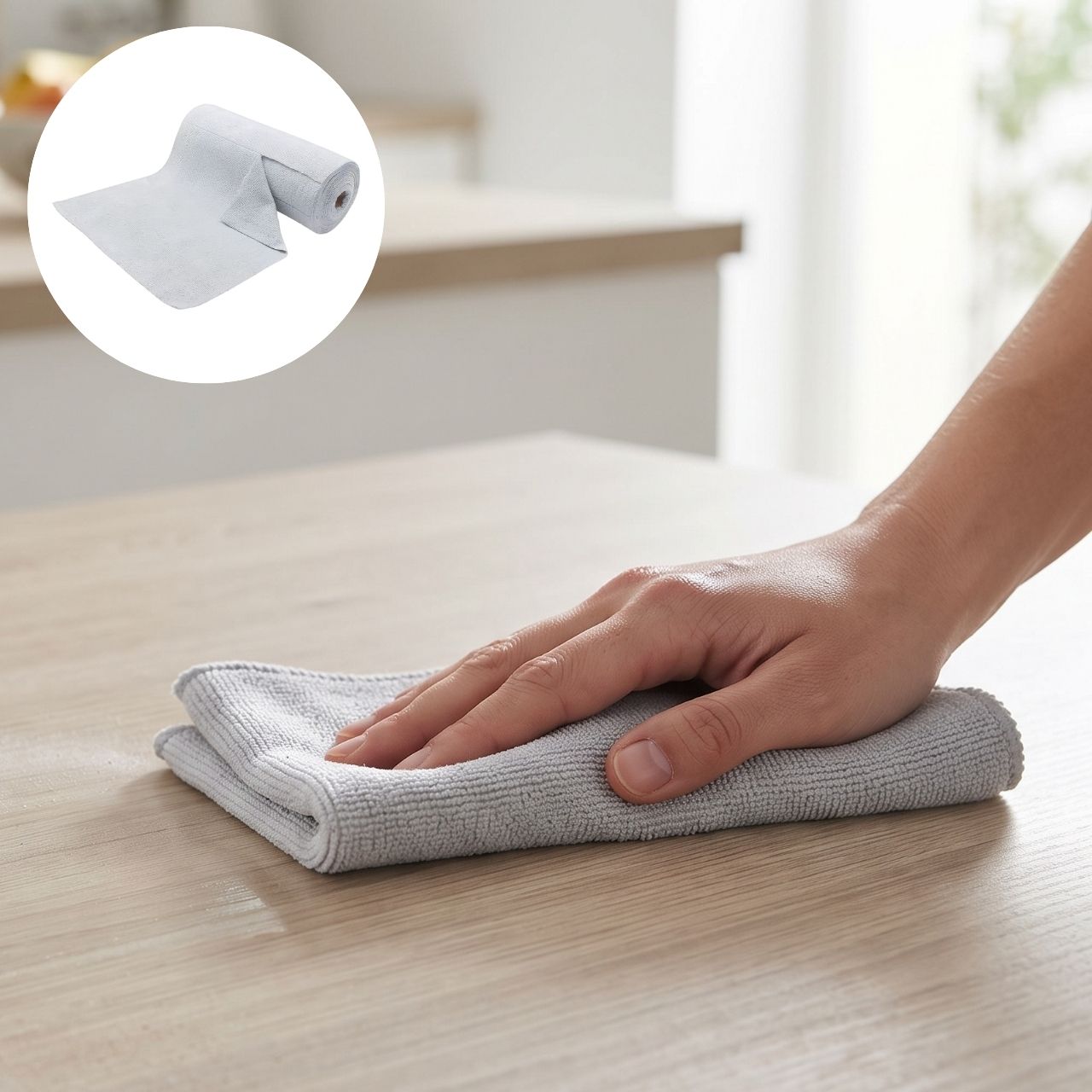 Microfiber Cleaning Cloths on a Roll (30 Pieces), KitchRoll - Image 5