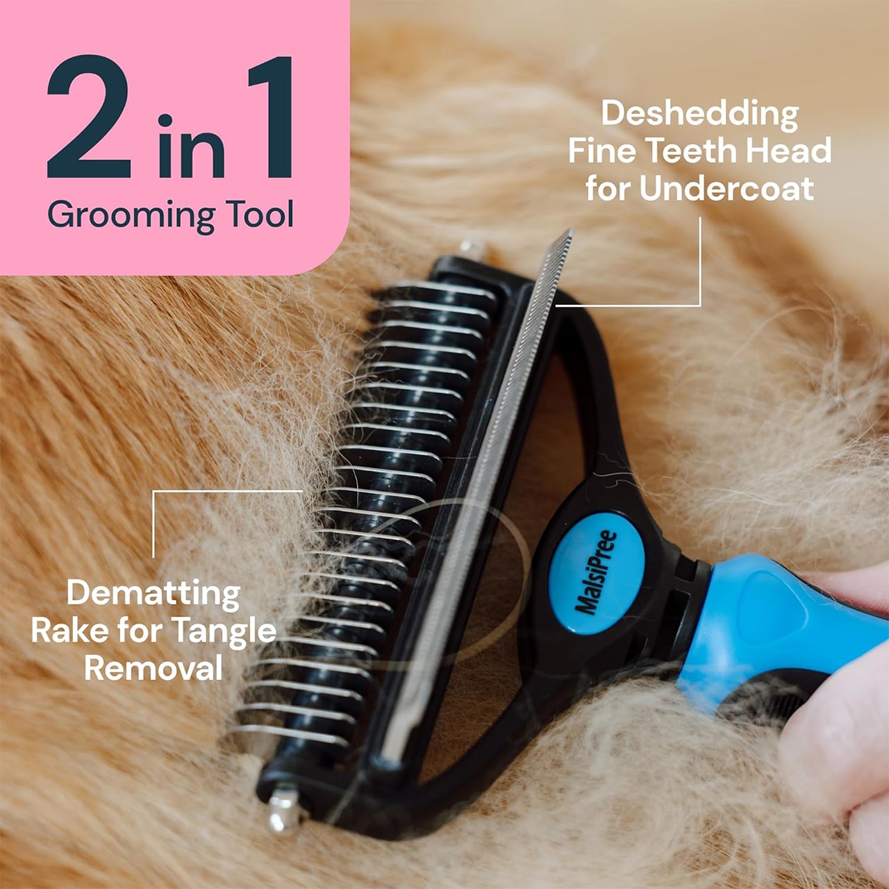 Easy and effective removal of knotted and excess hair!